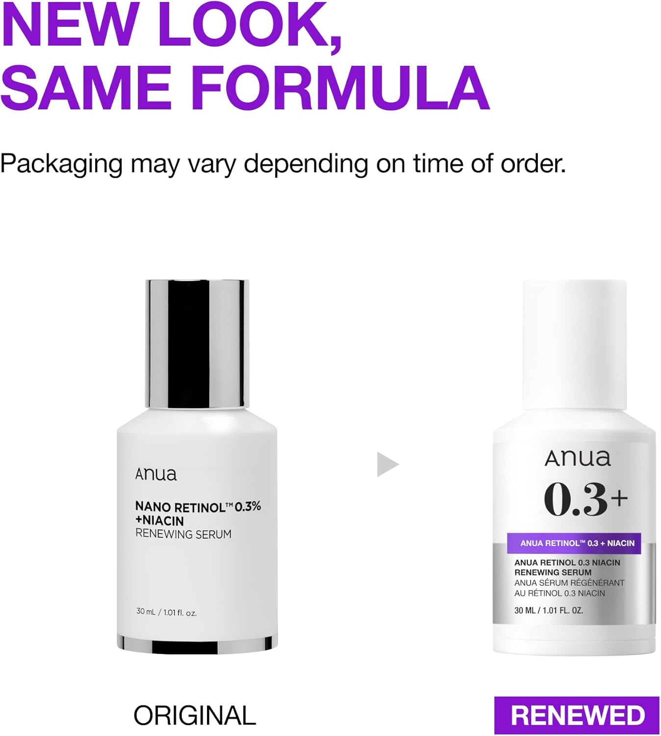 Anua Retinol 0.3% + Niacin Renewing Serum