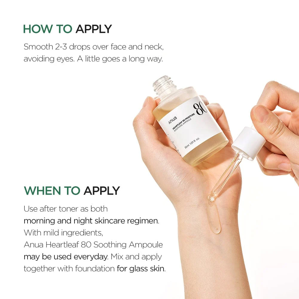 Anua Heartleaf 80 Moisture Soothing Ampoule